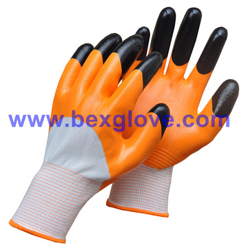 Doublure en Polyester 13 Gauges, Revêtement en Nitrile, Gants de Sécurité 3/4